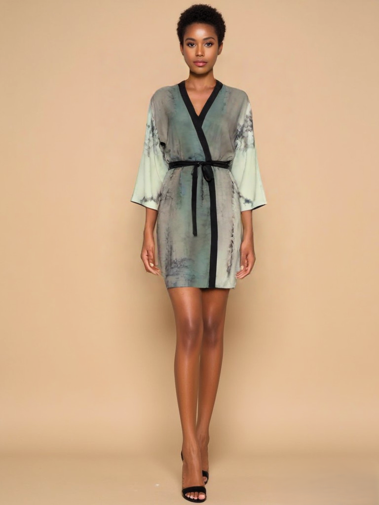 Abstract Big Tribune- Hornby Kimono